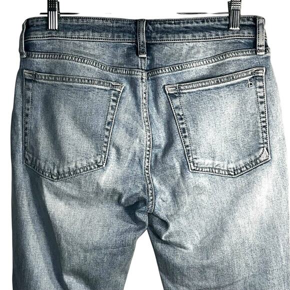 Rag & Bone Dre Low-Rise Slim Boyfriend Jeans Size 26 Whitehaven Distressed - Picture 5 of 9